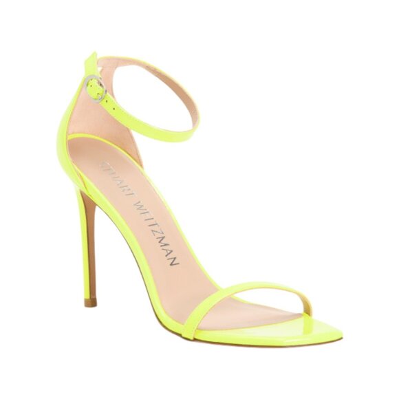 Stuart Weitzman Shoes - STUART WEITZMAN Made In Spain Leather Curve 100 Sandals